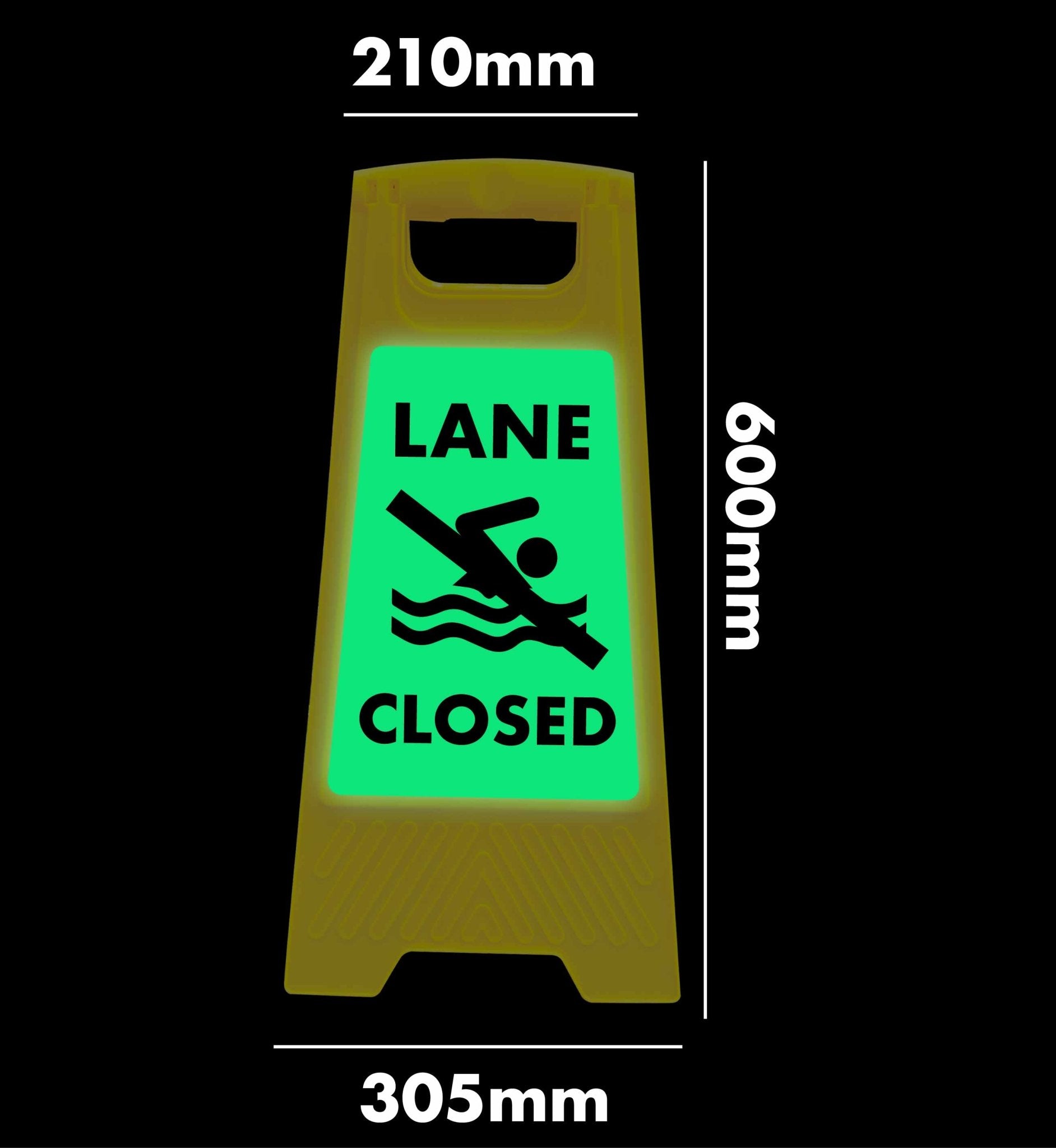 Glow In The Dark - Yellow A - Frame - Lane Closed - New Signs