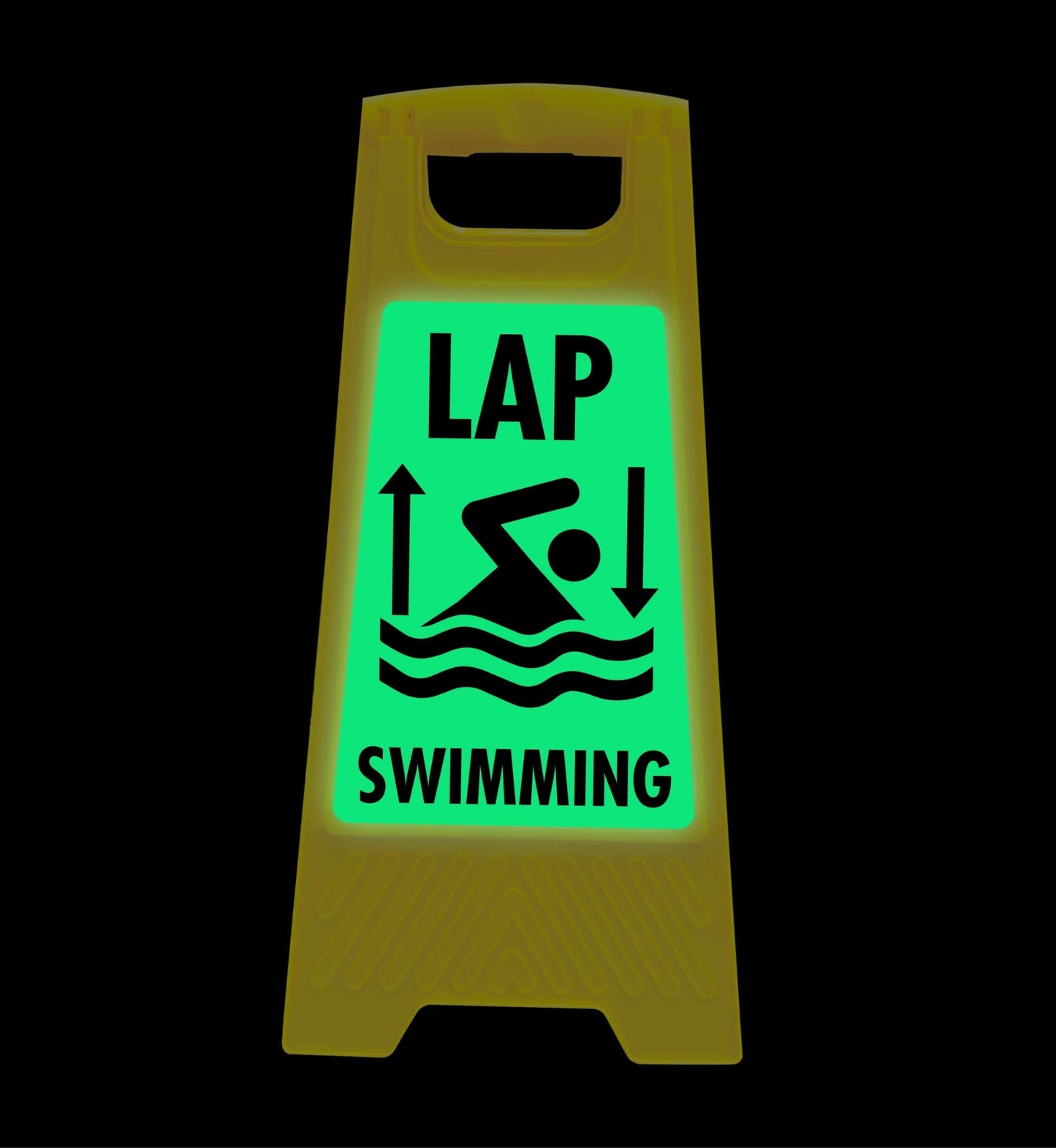 Glow In The Dark - Yellow A - Frame - Lap Swimming - New Signs