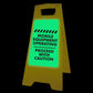 Glow In The Dark - Yellow A - Frame - Mobile Equipment - New Signs