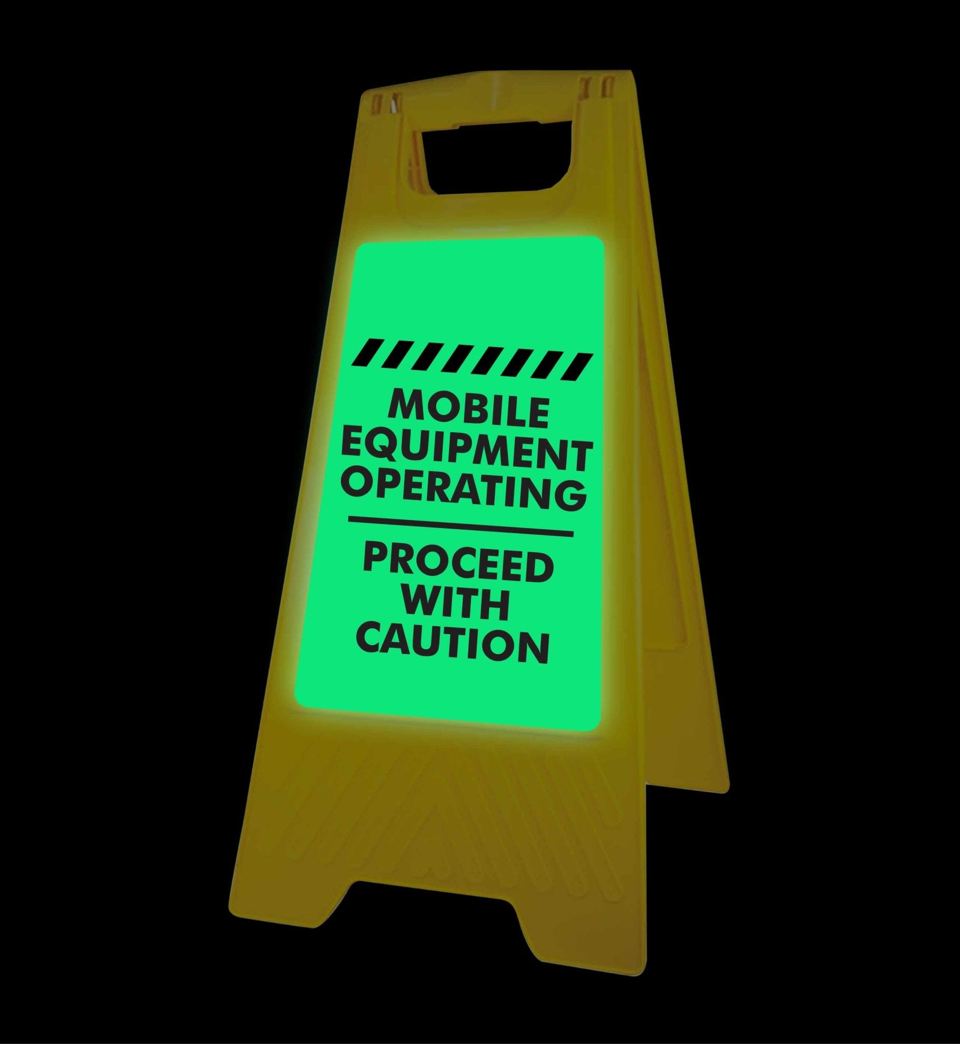 Glow In The Dark - Yellow A - Frame - Mobile Equipment - New Signs