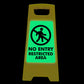 Glow In The Dark - Yellow A - Frame - No Entry Restricted Area - New Signs