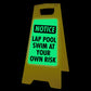 Glow In The Dark - Yellow A - Frame - Notice Lap Pool - New Signs