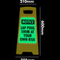 Glow In The Dark - Yellow A - Frame - Notice Lap Pool - New Signs