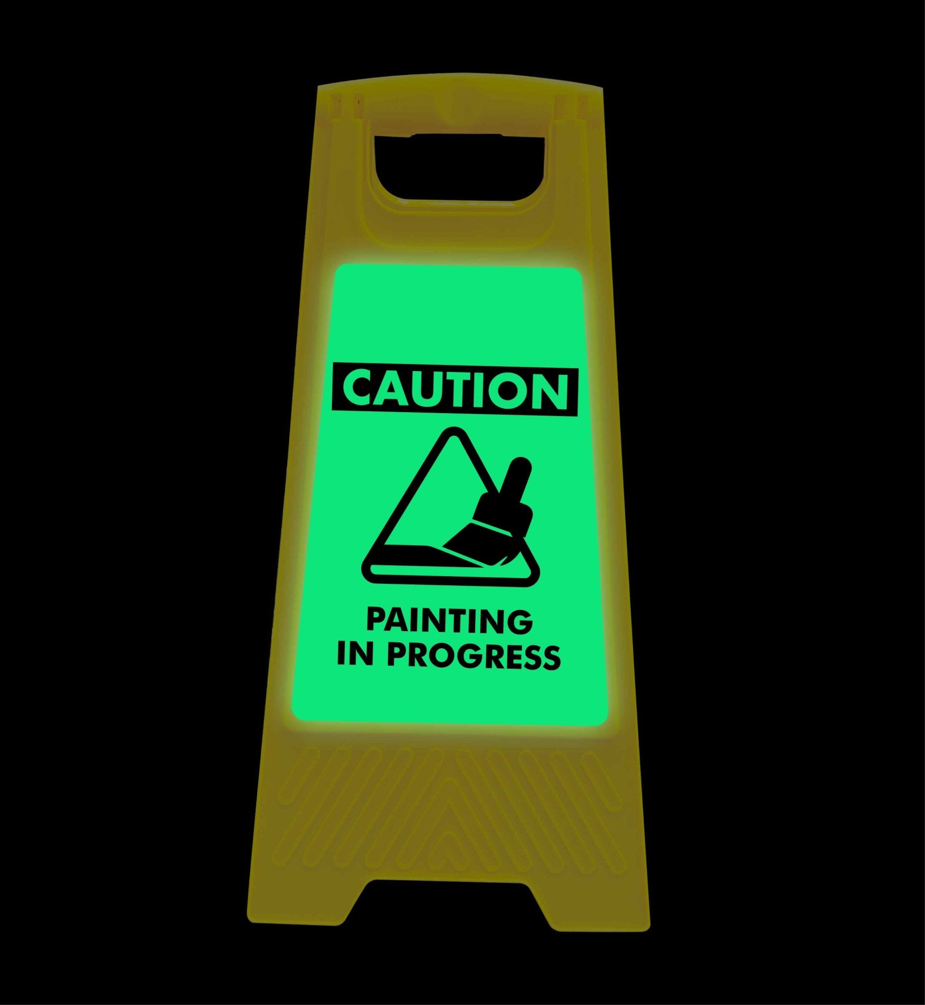 Glow In The Dark - Yellow A - Frame - Painting In Progress - New Signs