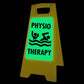 Glow In The Dark - Yellow A - Frame - Physio Therapy - New Signs