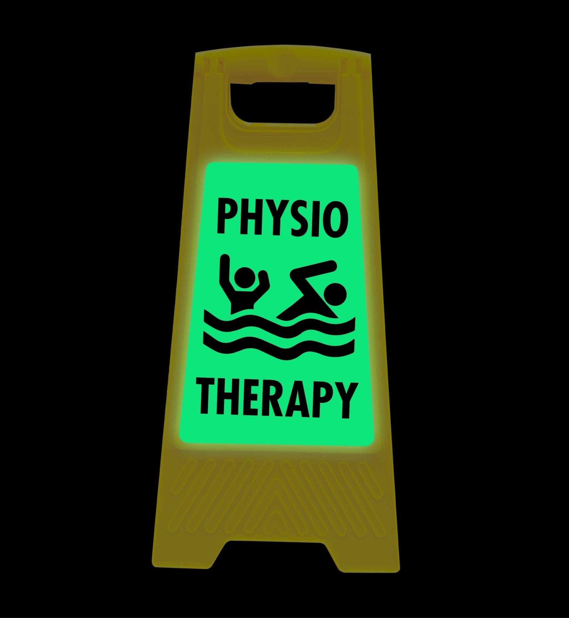 Glow In The Dark - Yellow A - Frame - Physio Therapy - New Signs