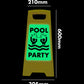 Glow In The Dark - Yellow A - Frame - Pool Party - New Signs