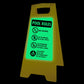 Glow In The Dark - Yellow A - Frame - Pool Rules 1 - New Signs