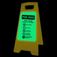 Glow In The Dark - Yellow A - Frame - Pool Rules 1 Pool Hours 6am - 10pm - New Signs