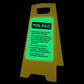 Glow In The Dark - Yellow A - Frame - Pool Rules 3 - New Signs