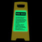 Glow In The Dark - Yellow A - Frame - Pool Rules 3 - New Signs