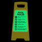 Glow In The Dark - Yellow A - Frame - Pool Rules 7 - New Signs