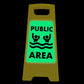 Glow In The Dark - Yellow A - Frame - Public Area - New Signs
