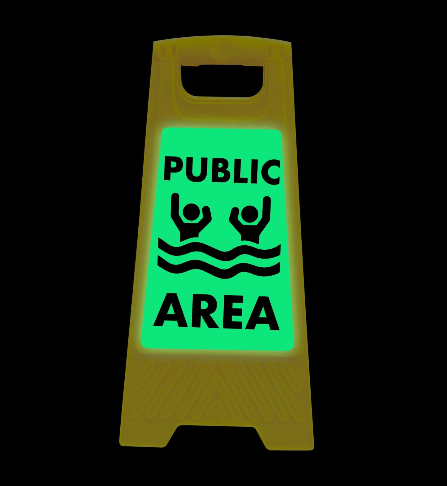 Glow In The Dark - Yellow A - Frame - Public Area - New Signs