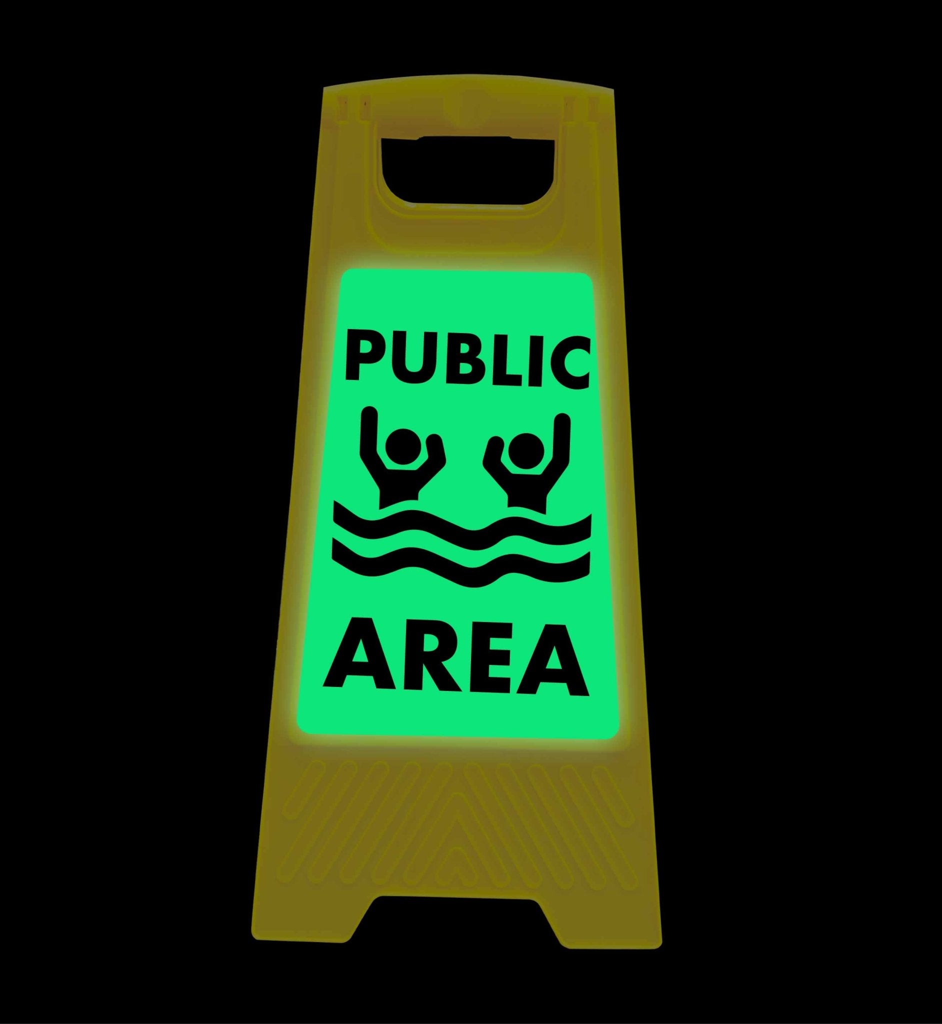 Glow In The Dark - Yellow A - Frame - Public Area - New Signs