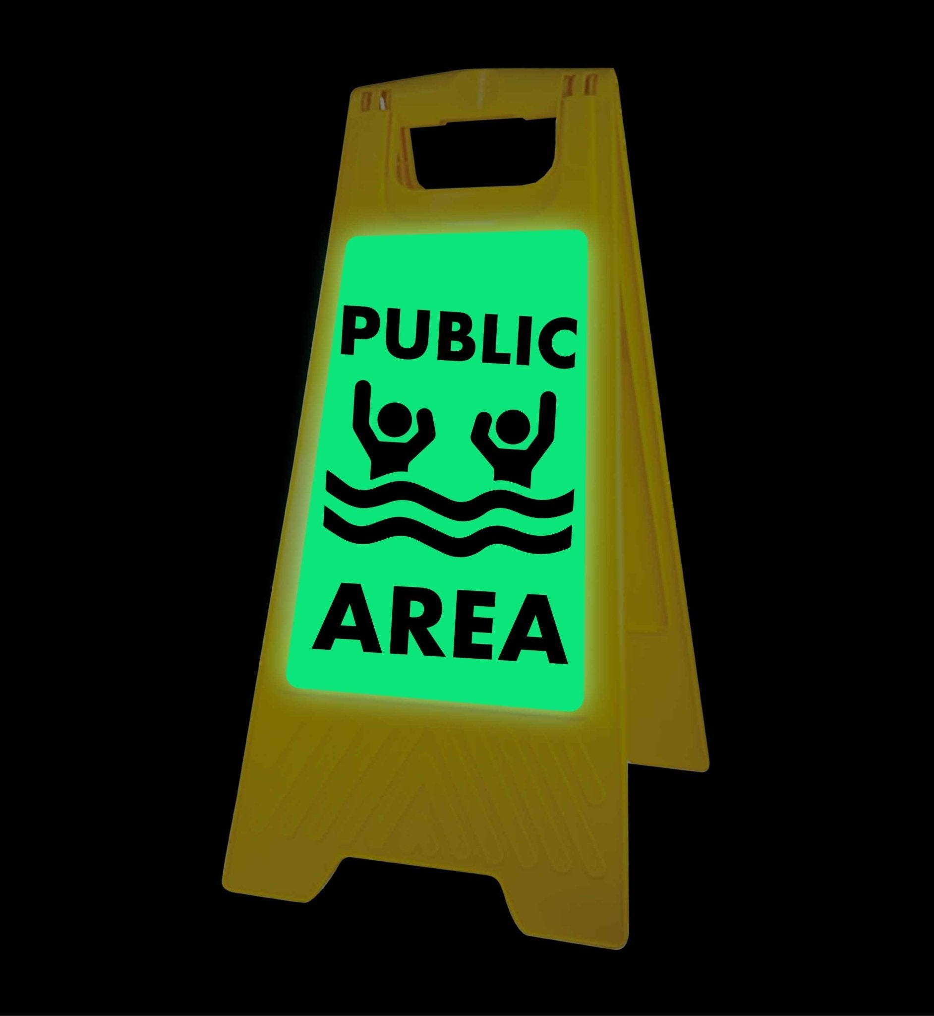 Glow In The Dark - Yellow A - Frame - Public Area - New Signs