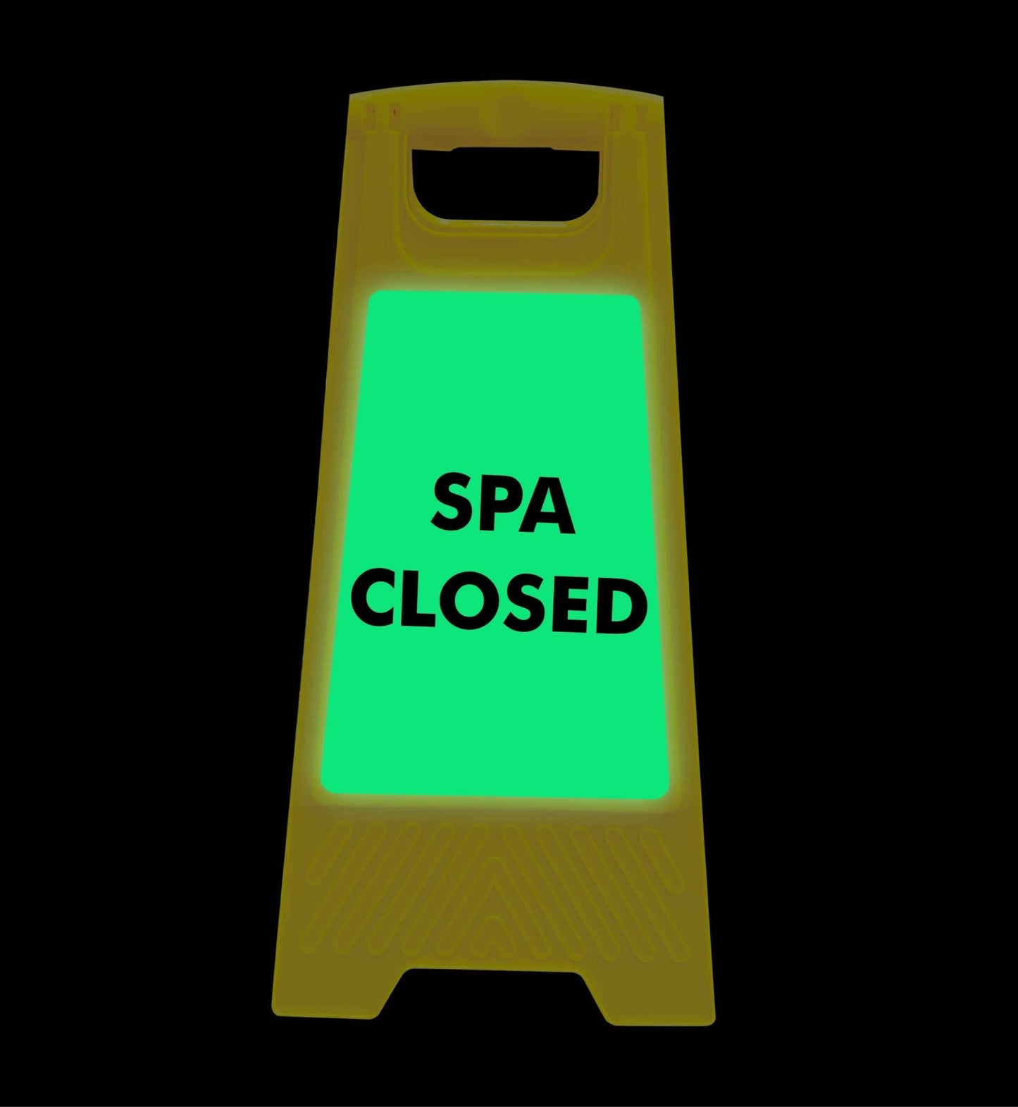 Glow In The Dark - Yellow A - Frame - Spa Closed - New Signs