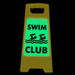 Glow In The Dark - Yellow A - Frame - Swim Club - New Signs