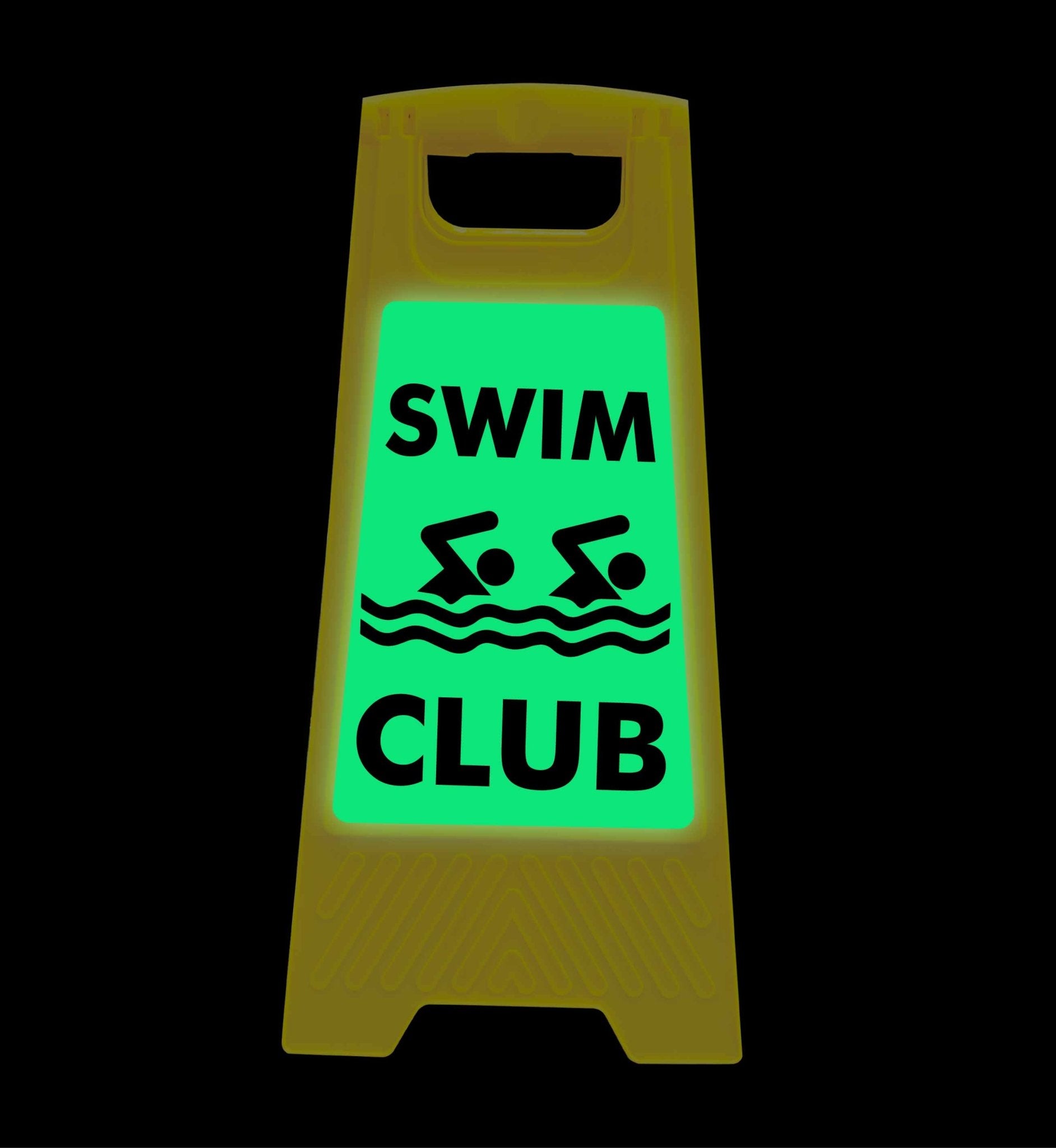Glow In The Dark - Yellow A - Frame - Swim Club - New Signs