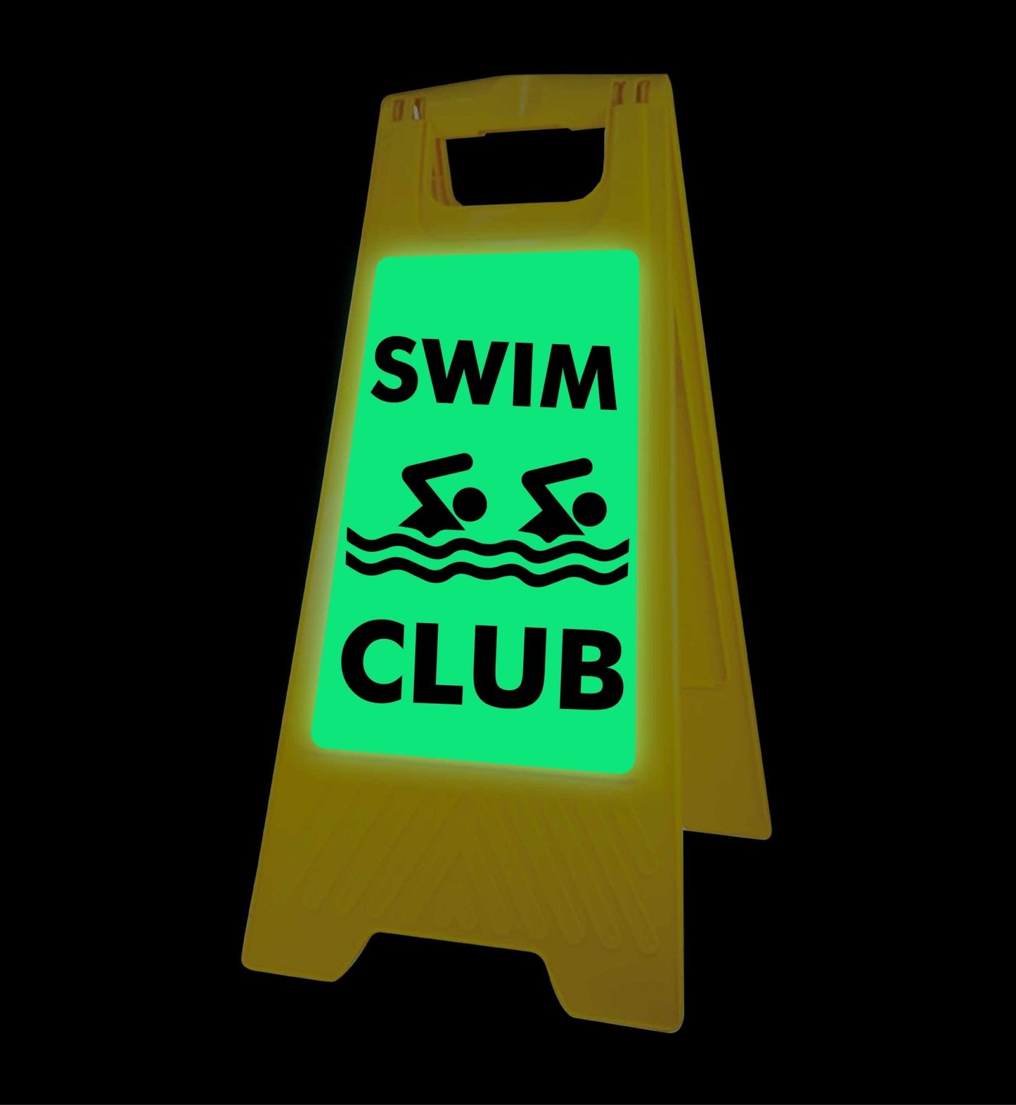 Glow In The Dark - Yellow A - Frame - Swim Club - New Signs