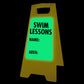 Glow In The Dark - Yellow A - Frame - Swim Lessons Name Area - New Signs