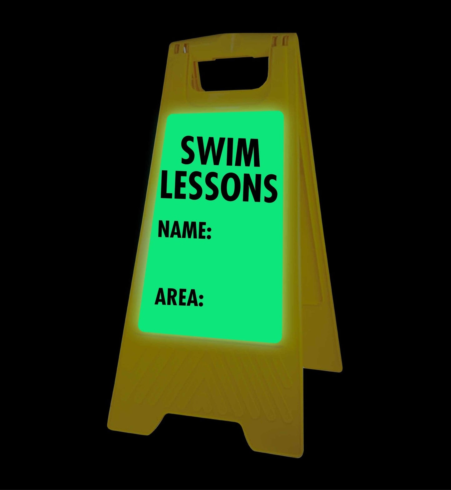 Glow In The Dark - Yellow A - Frame - Swim Lessons Name Area - New Signs