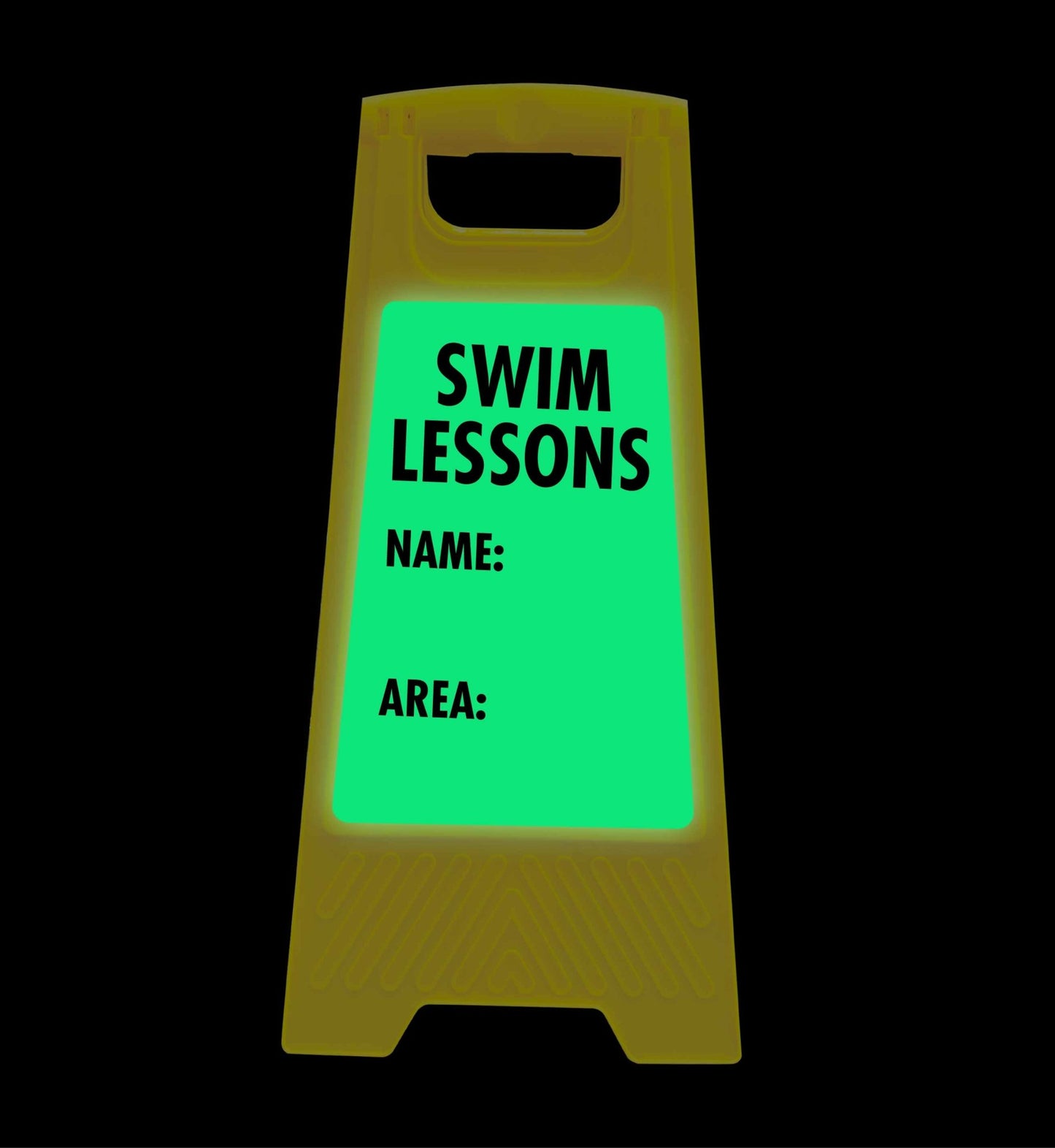 Glow In The Dark - Yellow A - Frame - Swim Lessons Name Area - New Signs