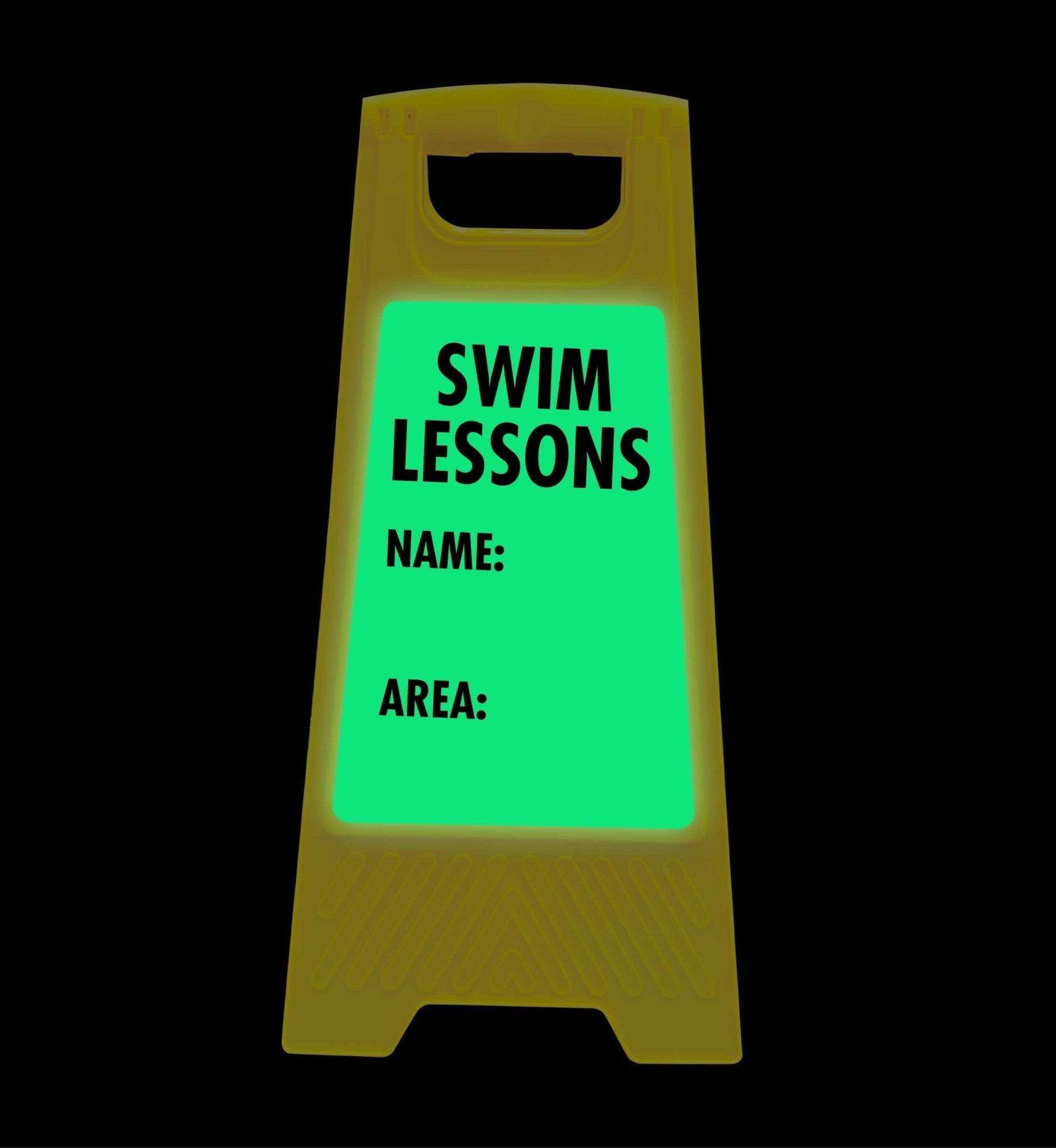 Glow In The Dark - Yellow A - Frame - Swim Lessons Name Area - New Signs