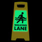 Glow In The Dark - Yellow A - Frame - Walking Lane - New Signs