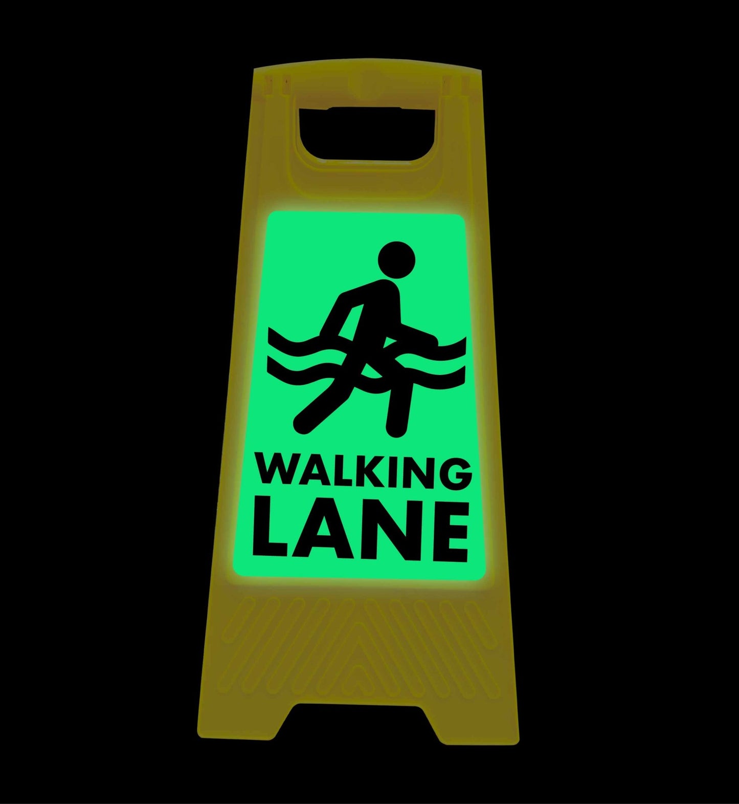 Glow In The Dark - Yellow A - Frame - Walking Lane - New Signs