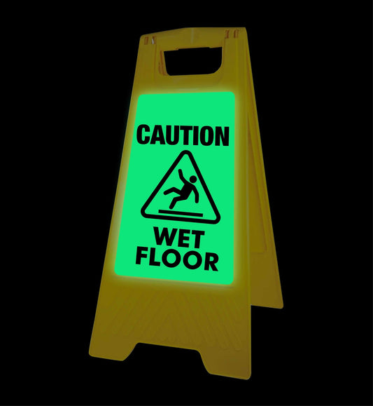 Glow In The Dark - Yellow A - Frame - Wet Floor - New Signs