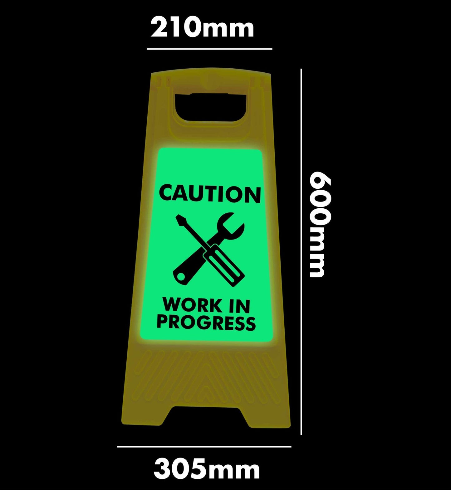 Glow In The Dark - Yellow A - Frame - Work In Progress - New Signs
