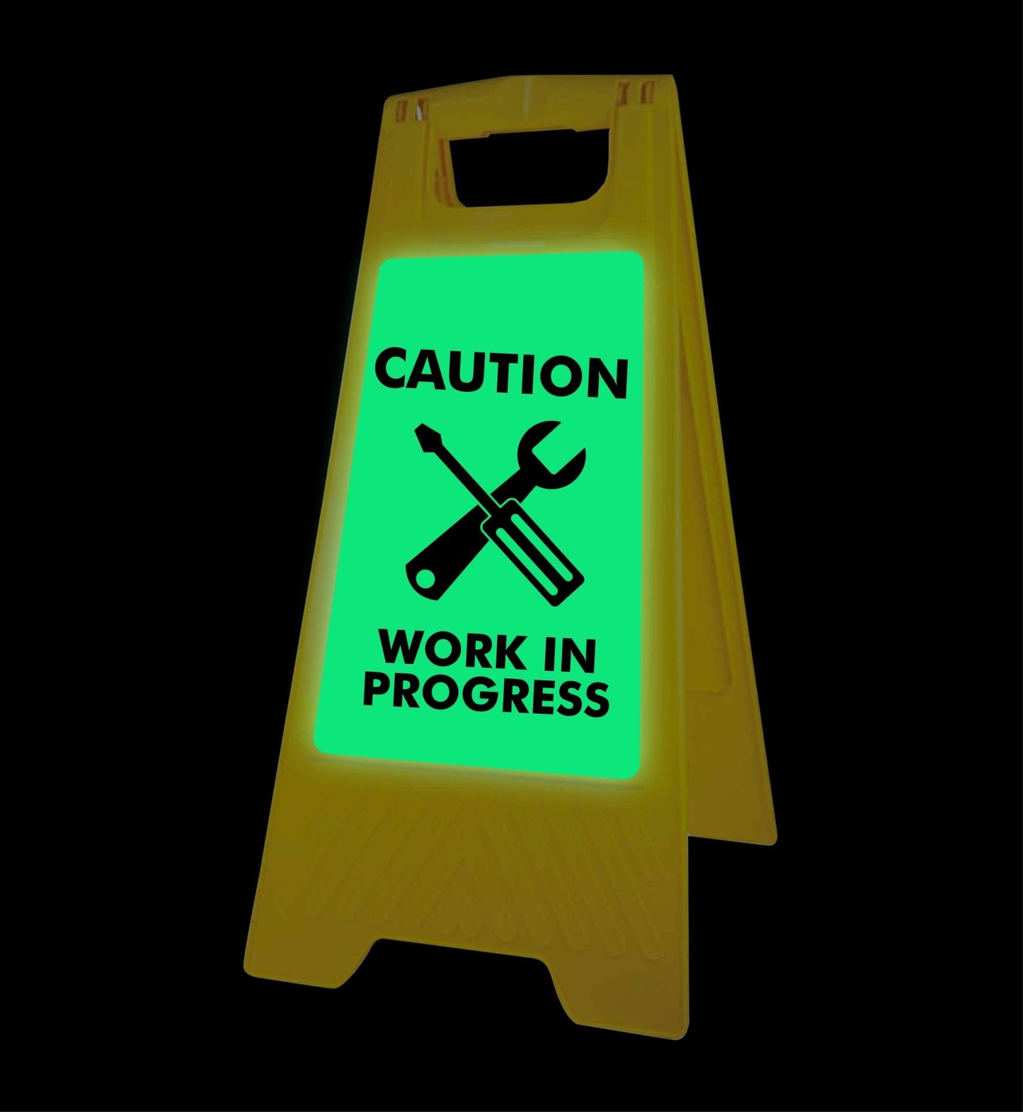 Glow In The Dark - Yellow A - Frame - Work In Progress - New Signs