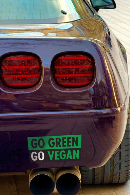 Go Green Go Vegan Car Bumper Stickers - New Signs