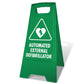 Green A - Frame - Automated External Defibrillator Triangle - New Signs