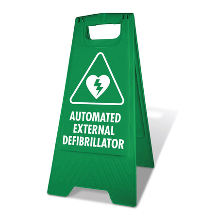 Green A - Frame - Automated External Defibrillator Triangle - New Signs