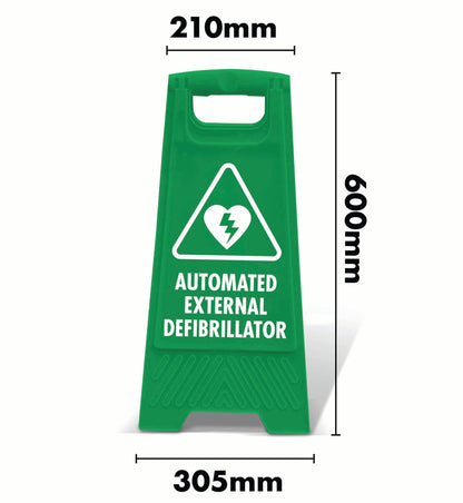 Green A - Frame - Automated External Defibrillator Triangle - New Signs