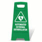 Green A - Frame - Automated External Defibrillator Triangle - New Signs