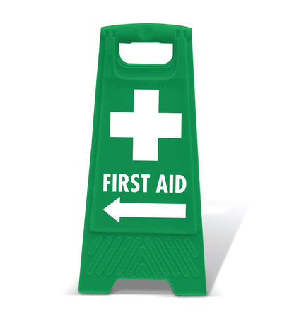 Green A - Frame - First Aid Arrow Left - New Signs