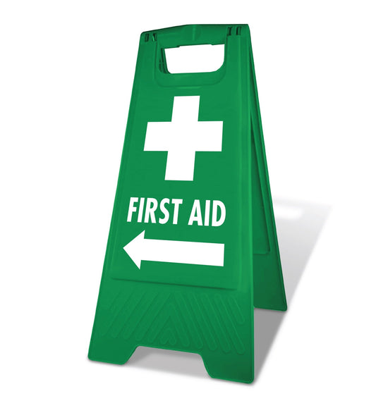 Green A - Frame - First Aid Arrow Left - New Signs