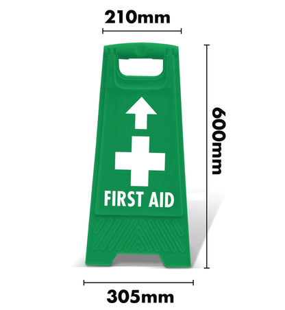 Green A - Frame - First Aid Arrow Up - New Signs