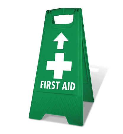Green A - Frame - First Aid Arrow Up - New Signs