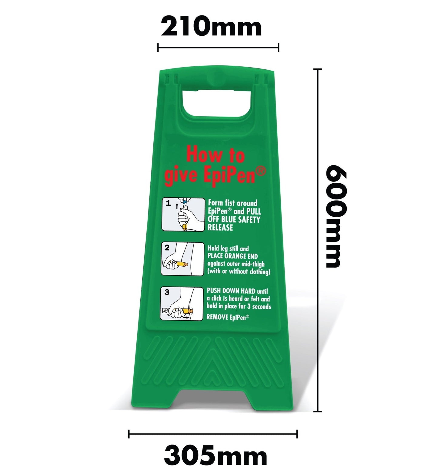 Green A - Frame - How To Give EpiPen - New Signs