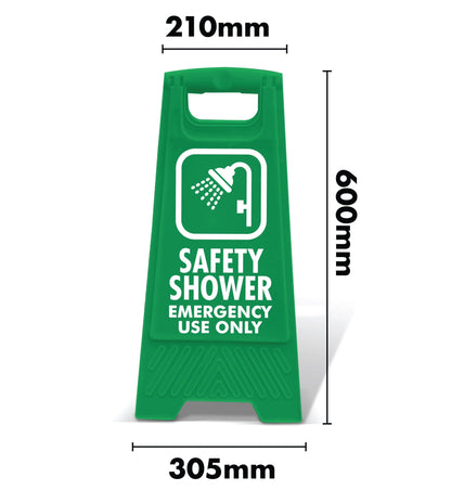 Green A - Frame - Safety Shower Emergency Use Only - New Signs