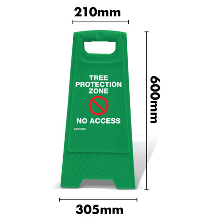 Green A - Frame - Tree Protection Zone No Access Custom - New Signs