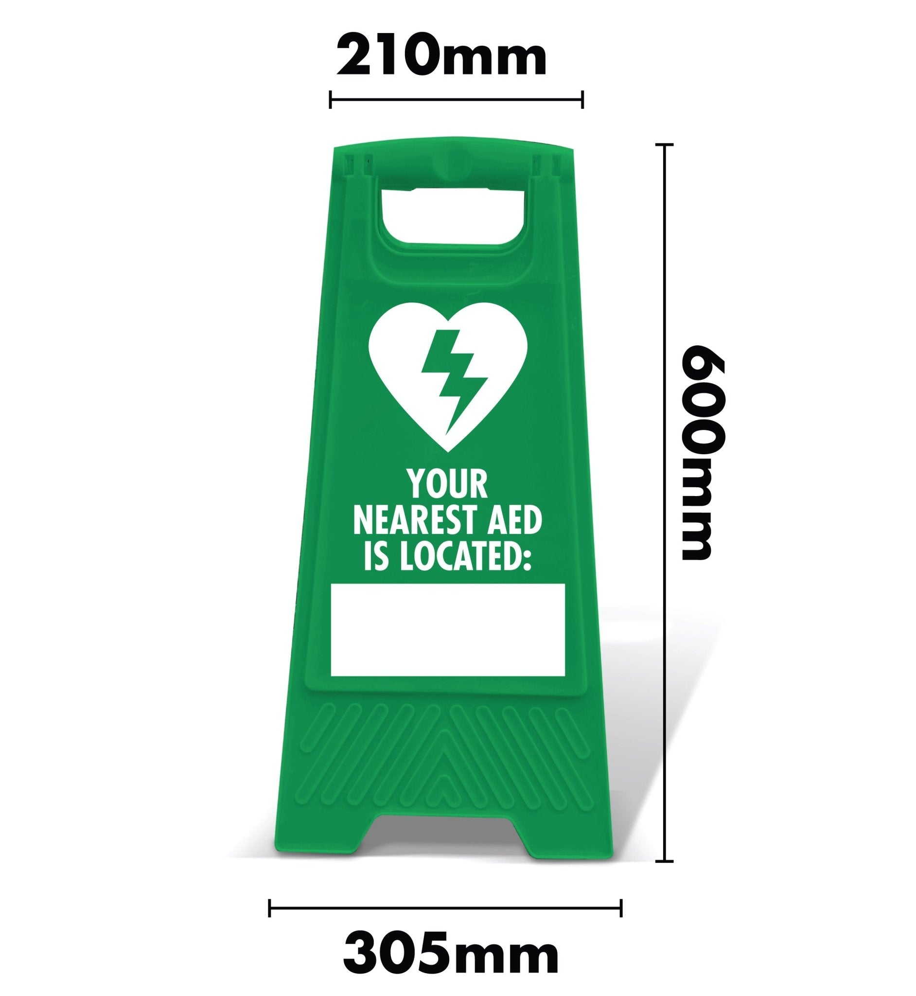 Green A - Frame - Your Nearest AED Is Located - New Signs