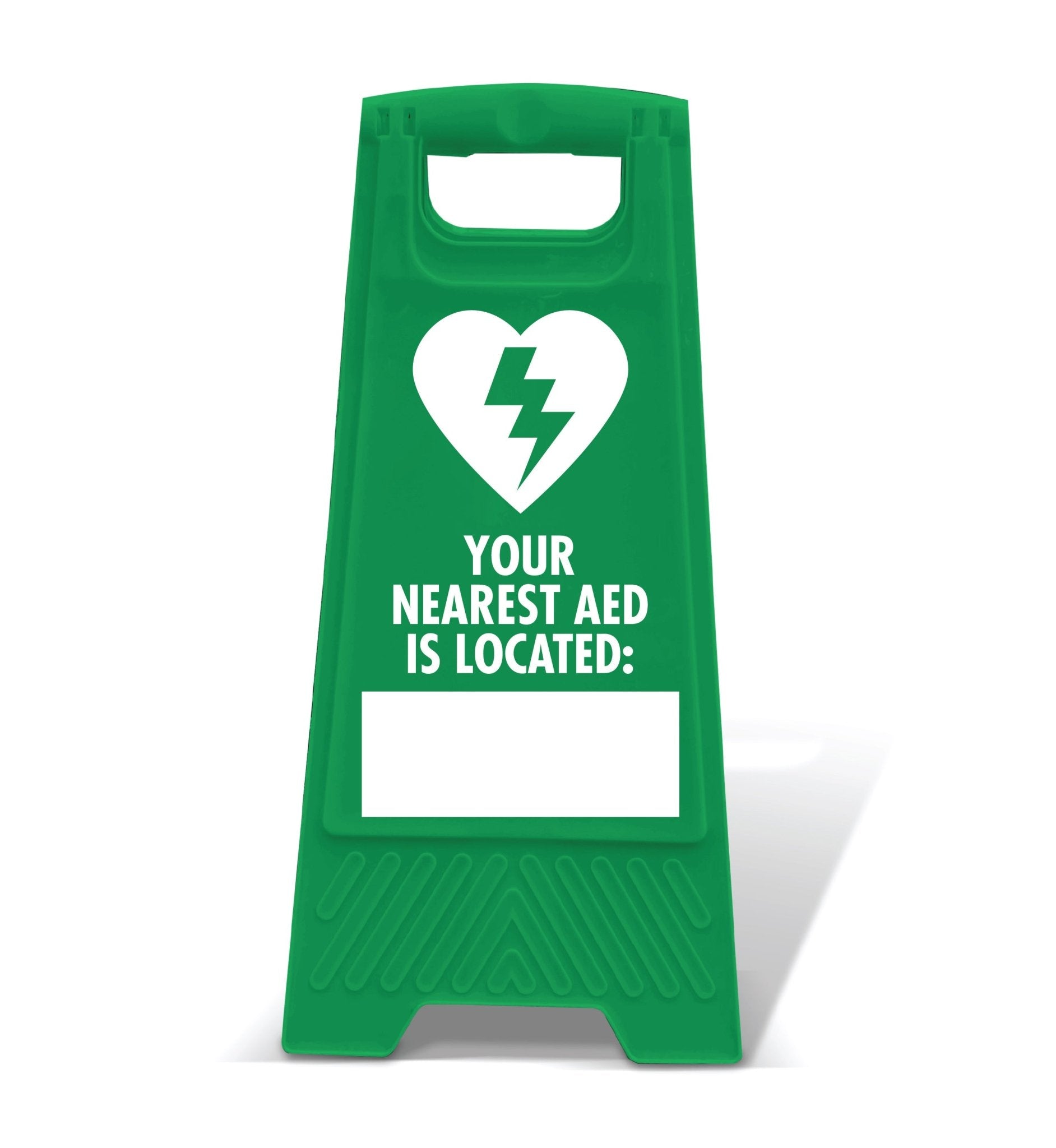 Green A - Frame - Your Nearest AED Is Located - New Signs
