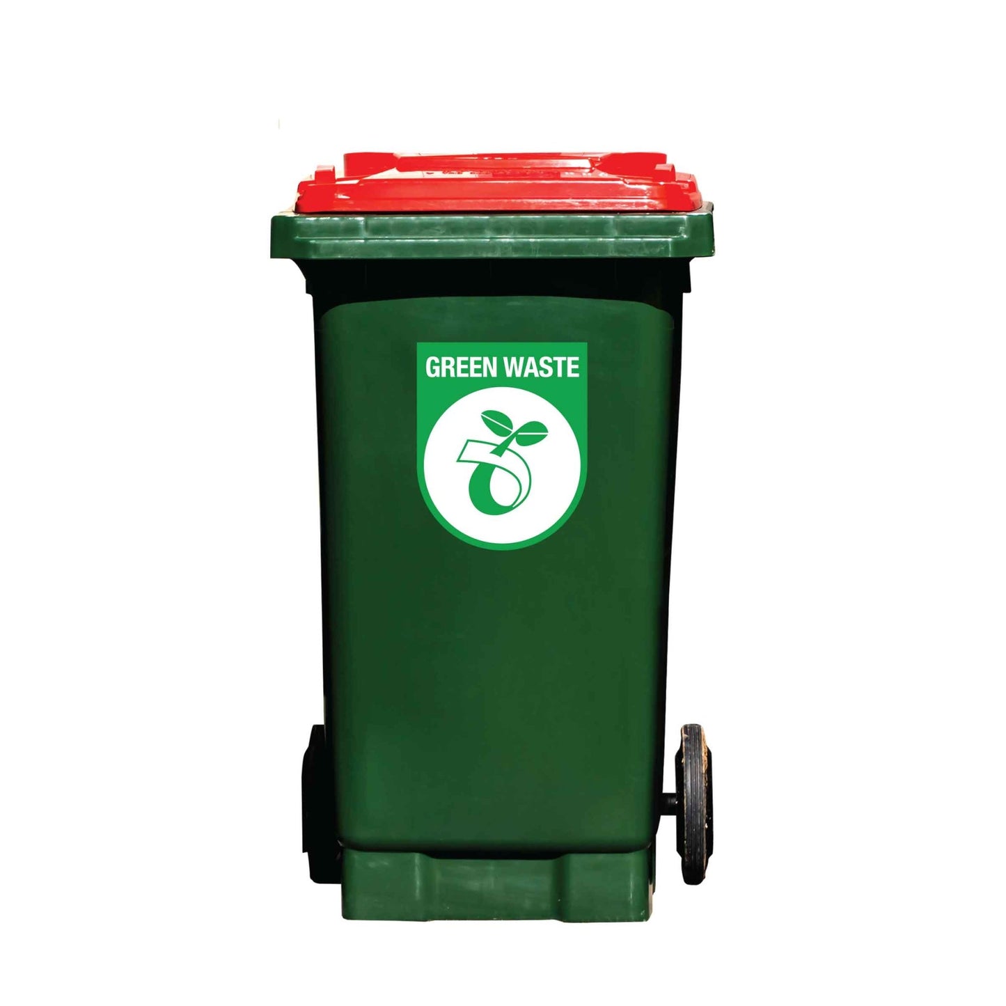 Green Waste Arch Wheelie Bin Stickers - New Signs