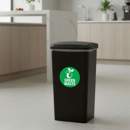 Green Waste Circle Bin Sticker - New Signs