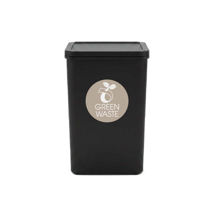 Green Waste Fawn Background Circle Bin Sticker - New Signs
